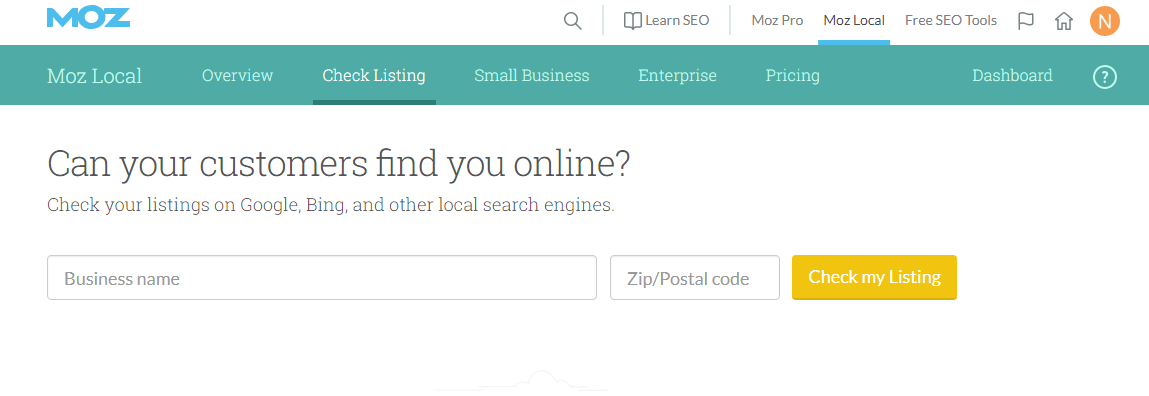 Moz Local Search