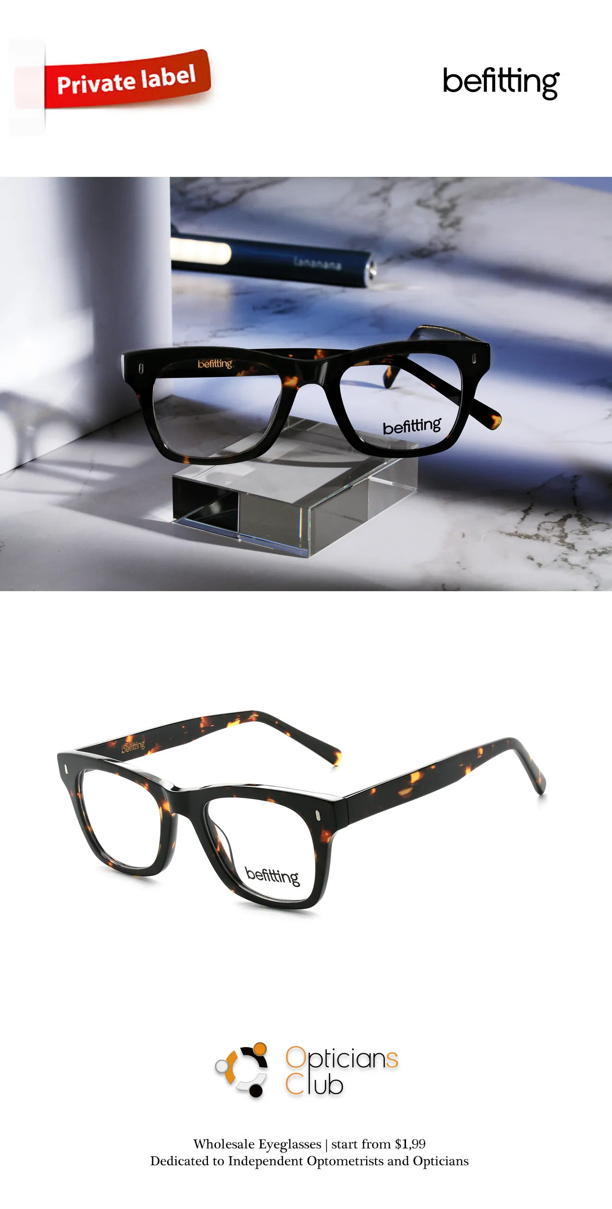 Private label eyewear example